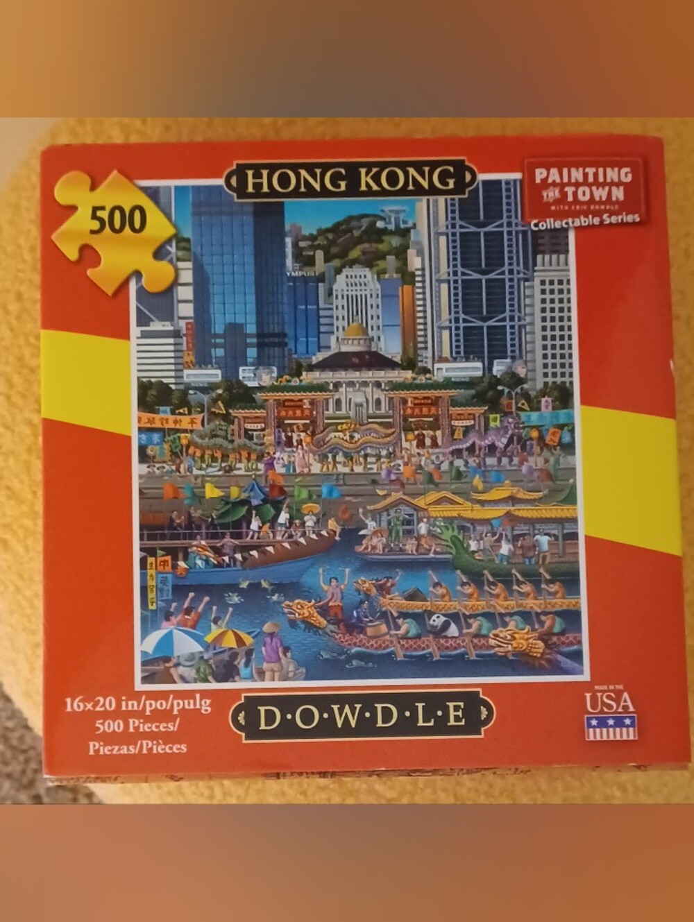 Dowdle Hong Kong 500-Piece Jigsaw Puzzle — Red Box